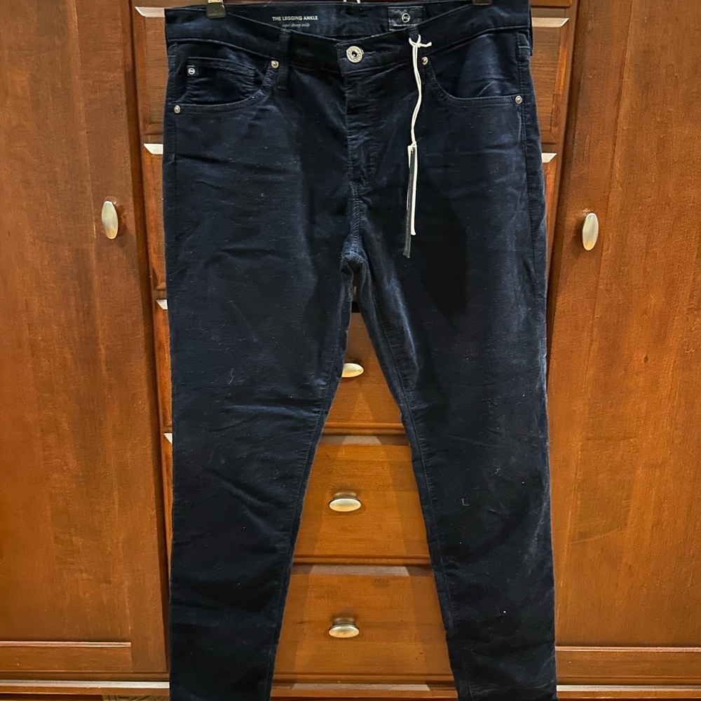Ag Adriano Goldschmied Men's Corduroy Pants in Dark Navy